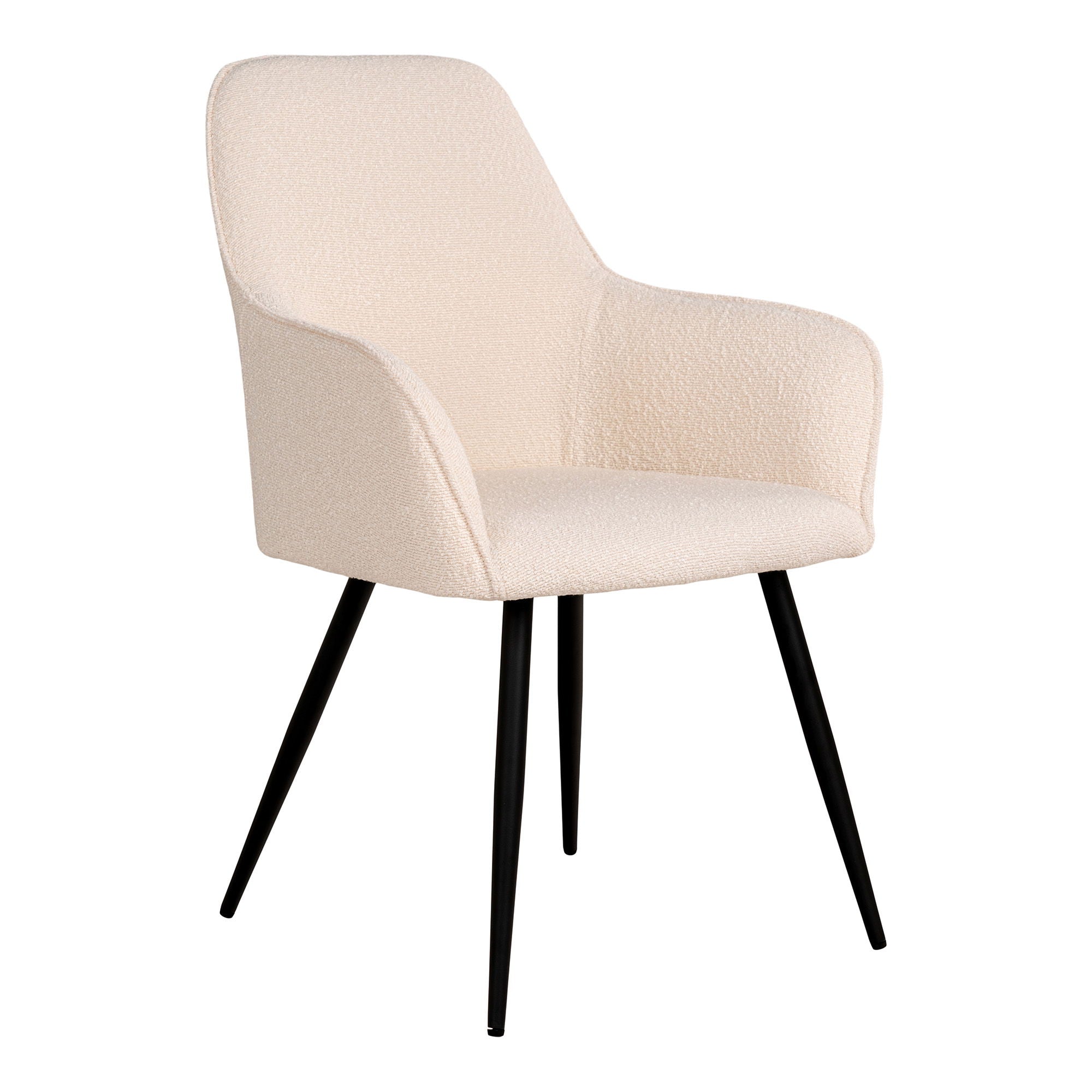 Harbo Esszimmerstuhl 2er Set – in Bouclé, 65 × 57 × 87 cm